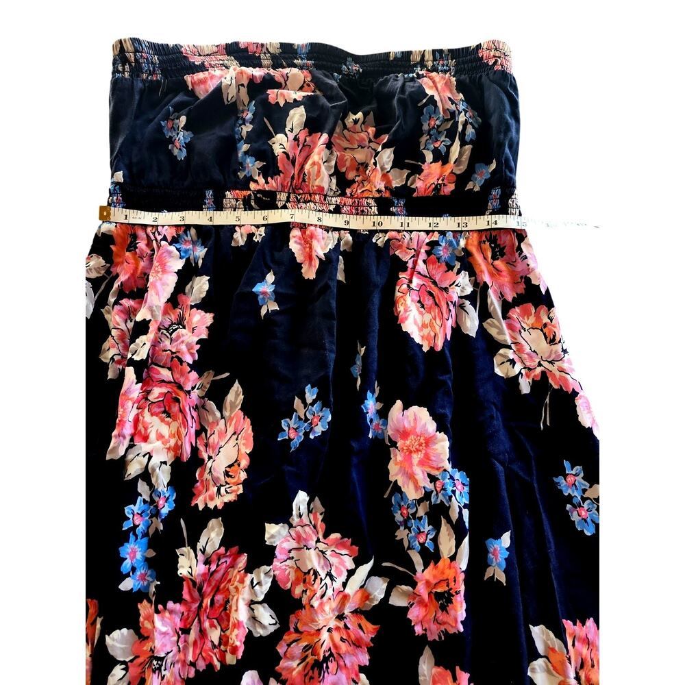 Old Navy Maternity Tube Maxi Dress Size XL Floral Smocked Boho Cottage Tropical - Picture 9 of 9